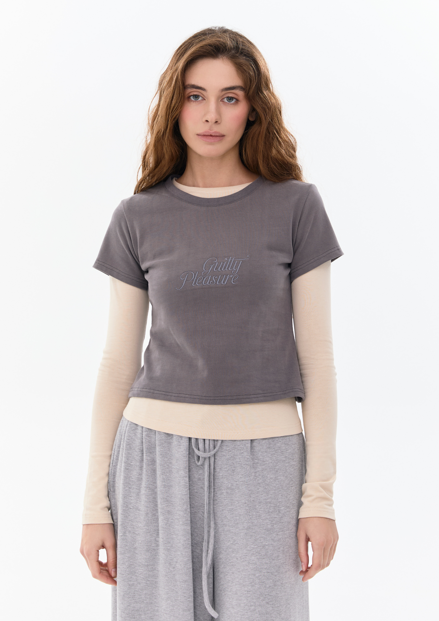 "Guilty Pleasure" T-shirt In Dark Gray