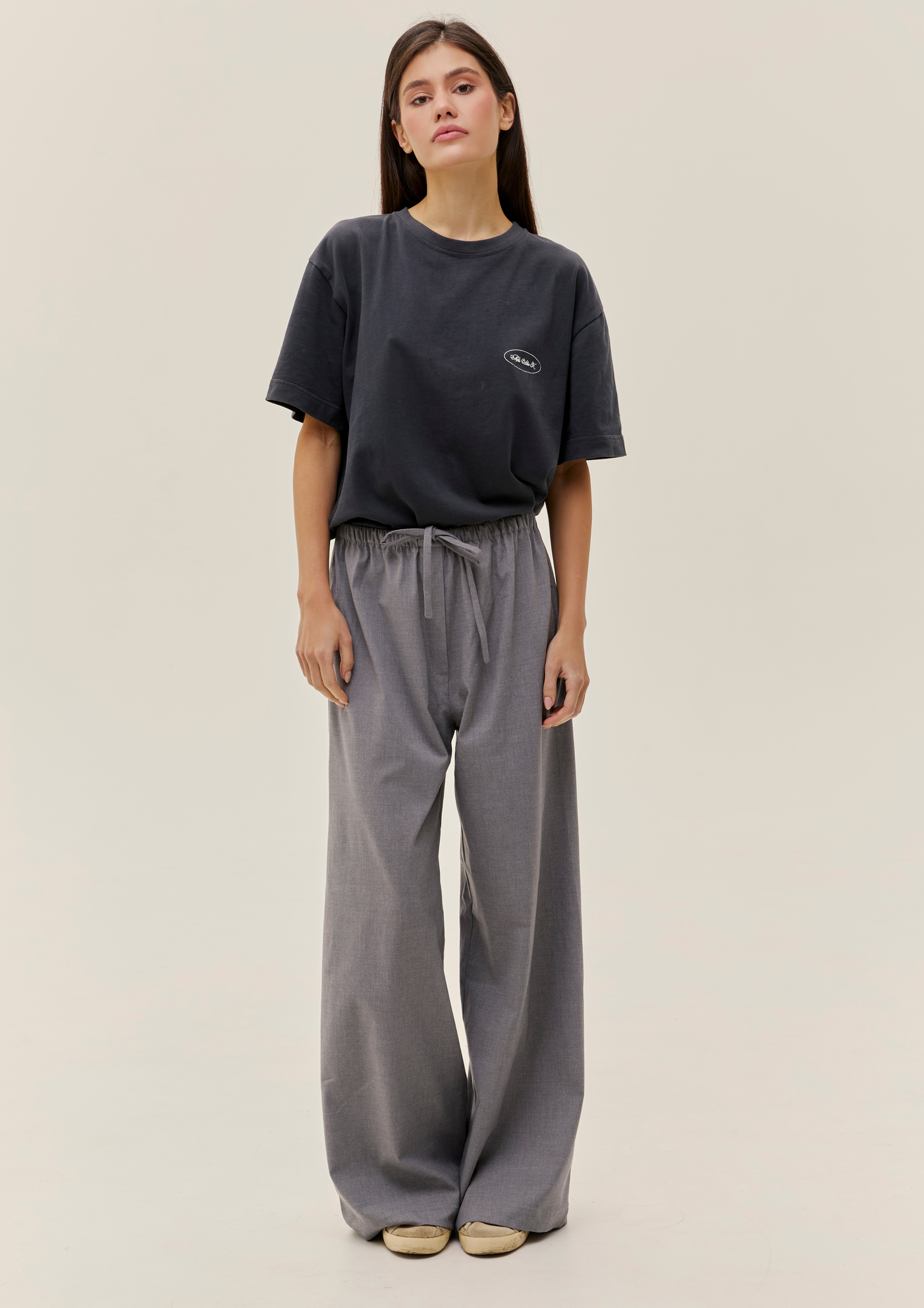 Gray Wool Blend Trousers