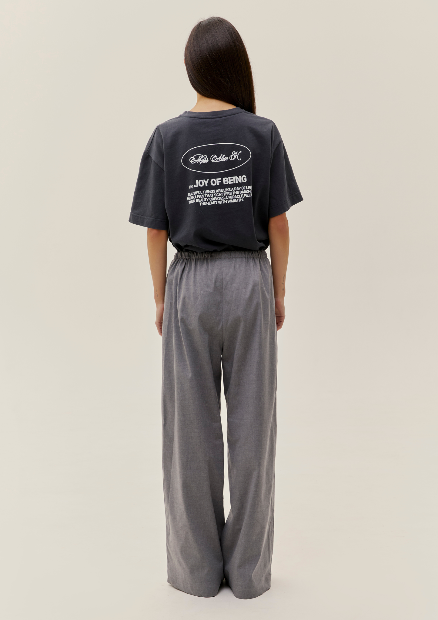 Gray Wool Blend Trousers