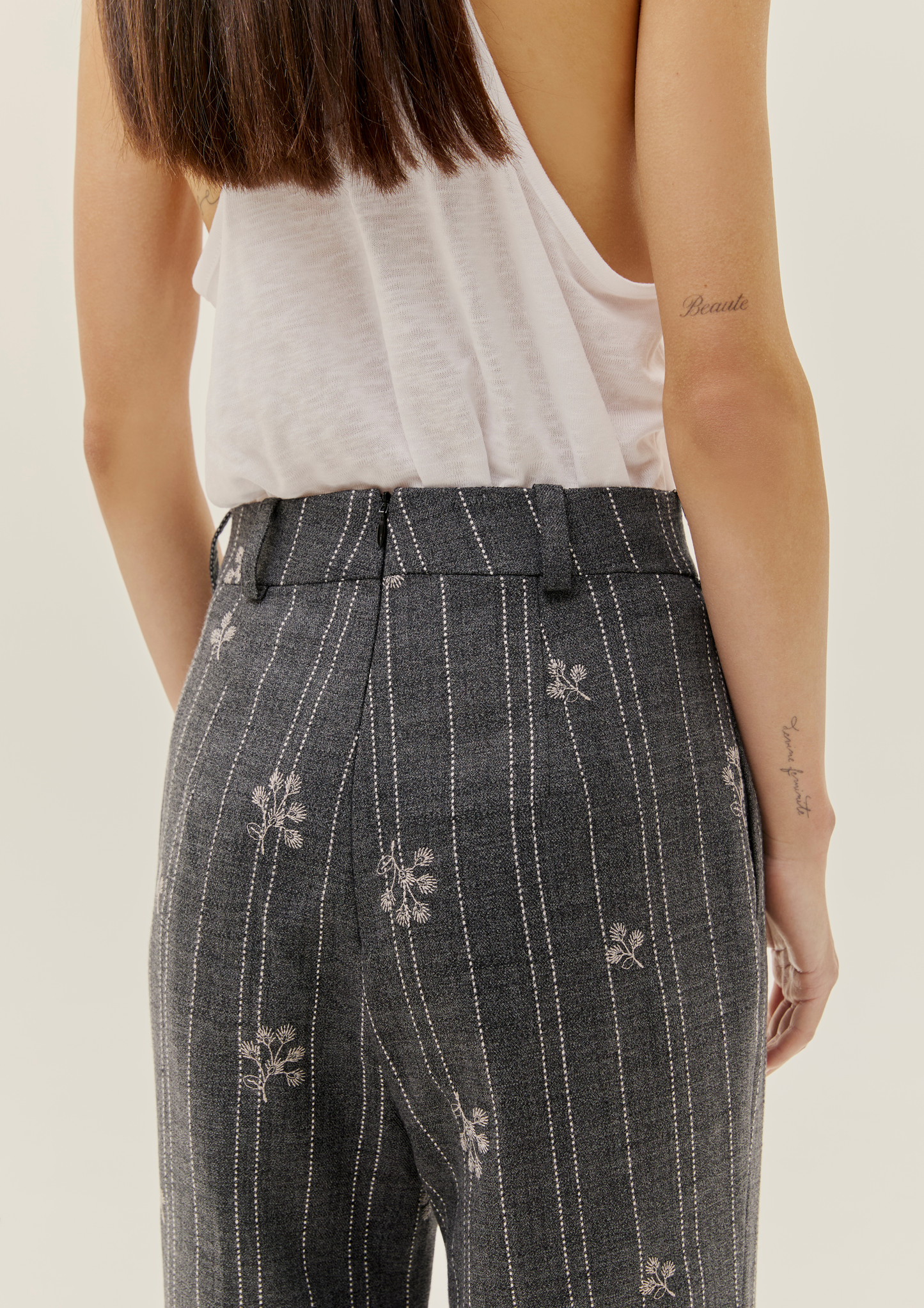 Woolen Striped Trousers