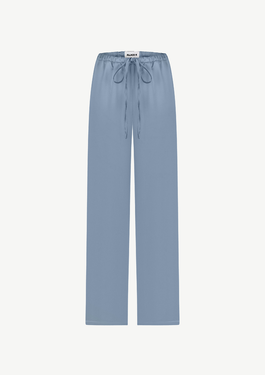 Satin Trousers In Blue