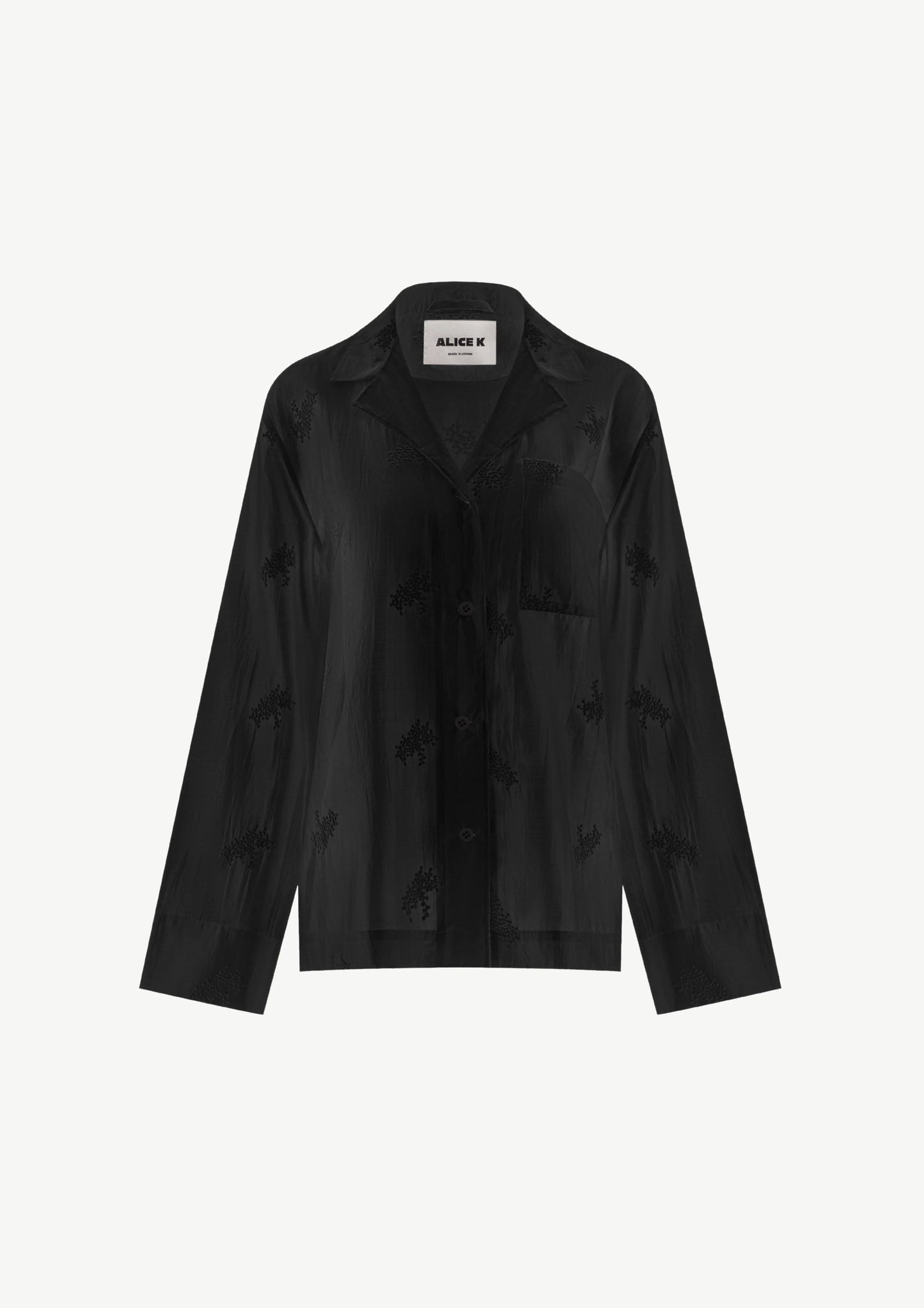 A Semi-Sheer Shirt In Black