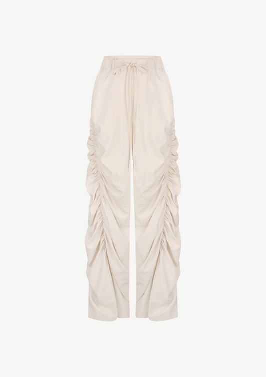 Ruched Wide Leg Trousers