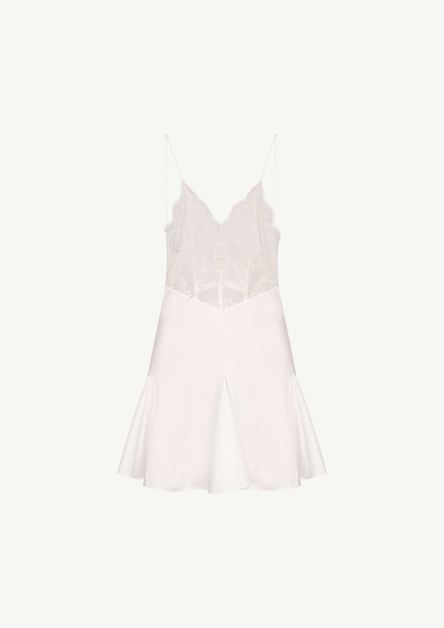 Satin Dress With Lace