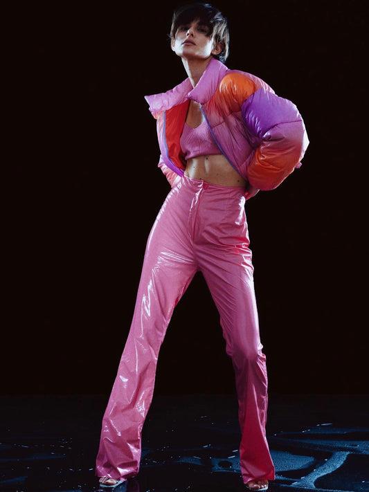 Rainbow Cropped Puffer