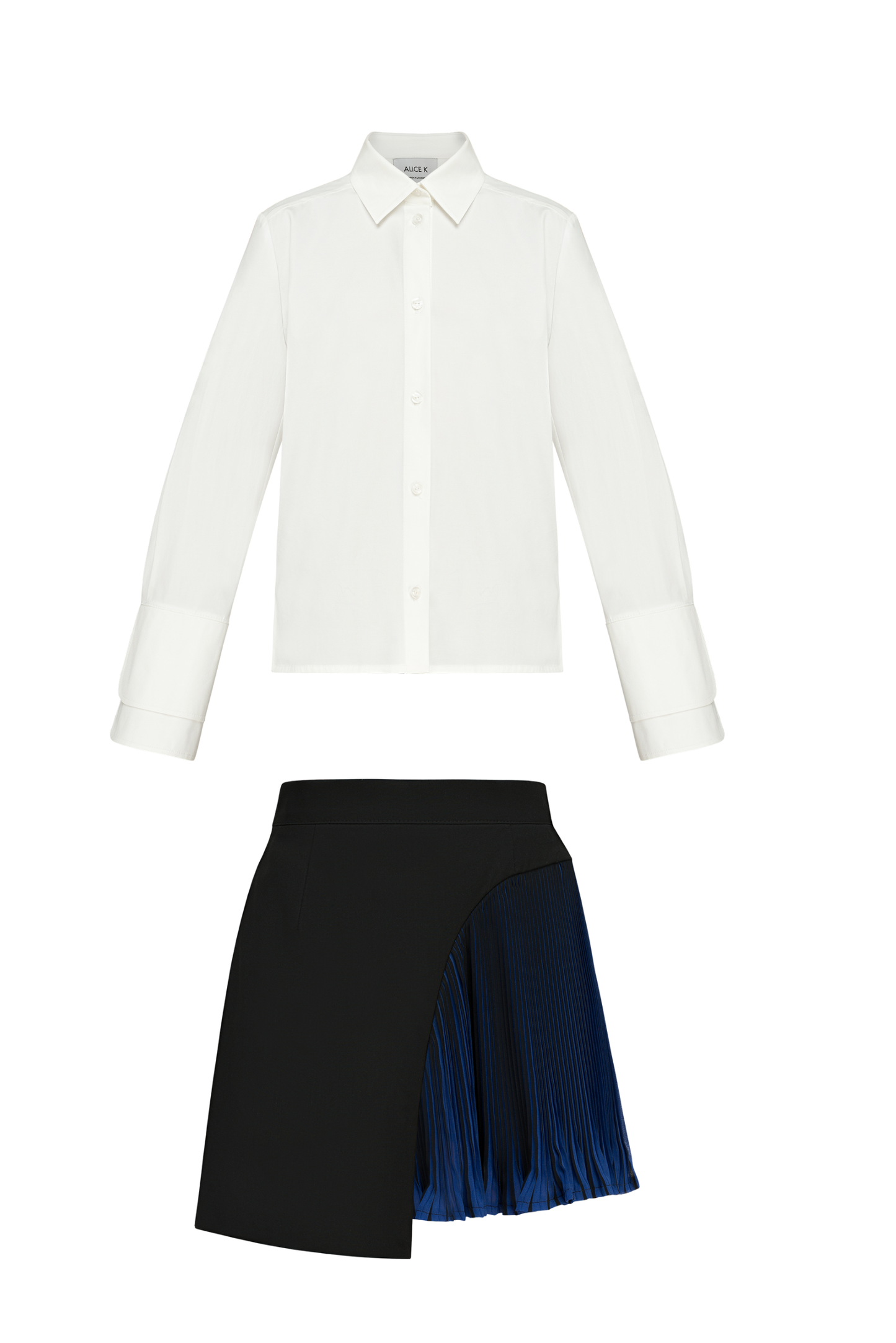 Skort & Double Cuff Shirt Set