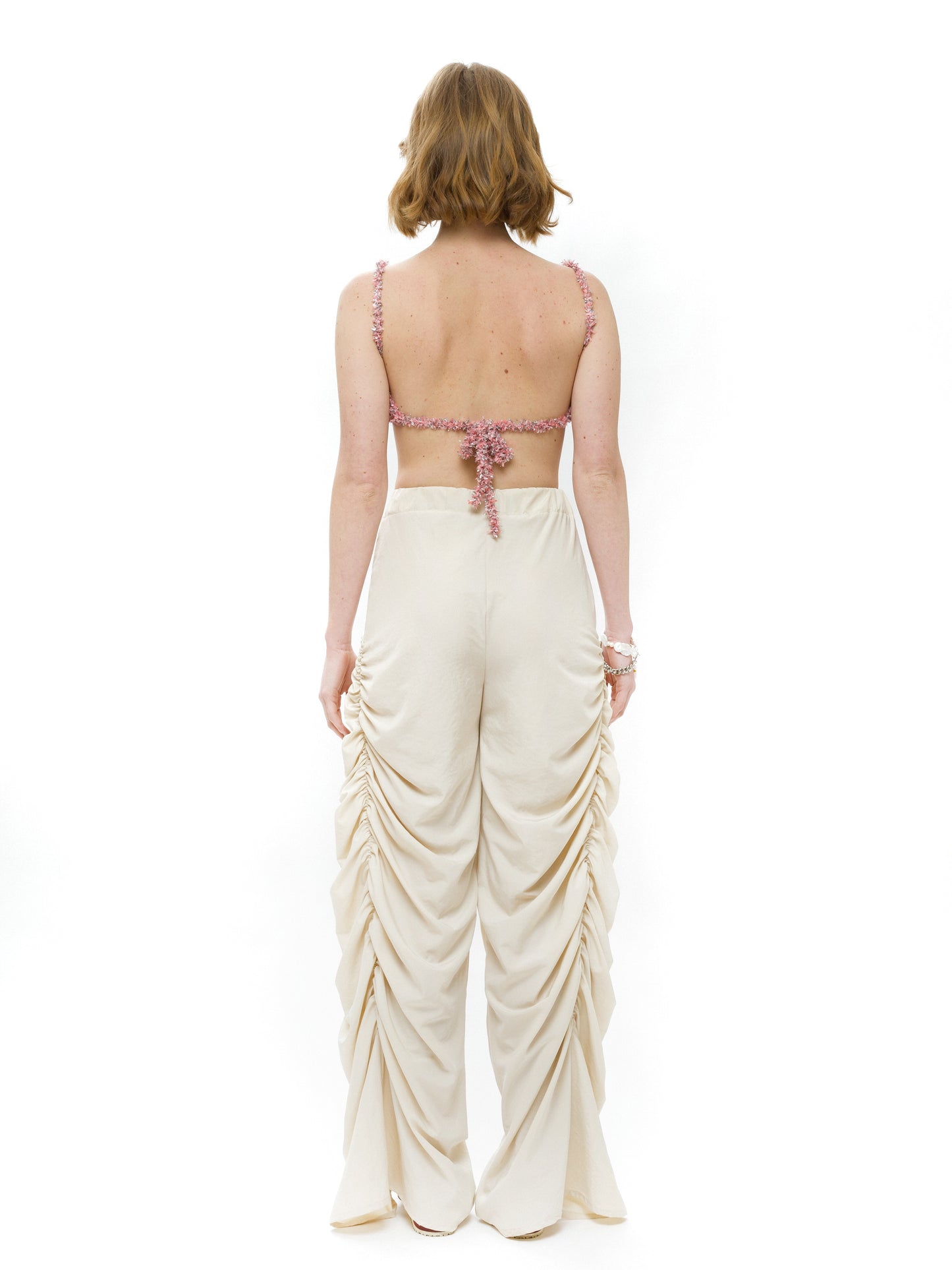 Ruched Wide Leg Trousers