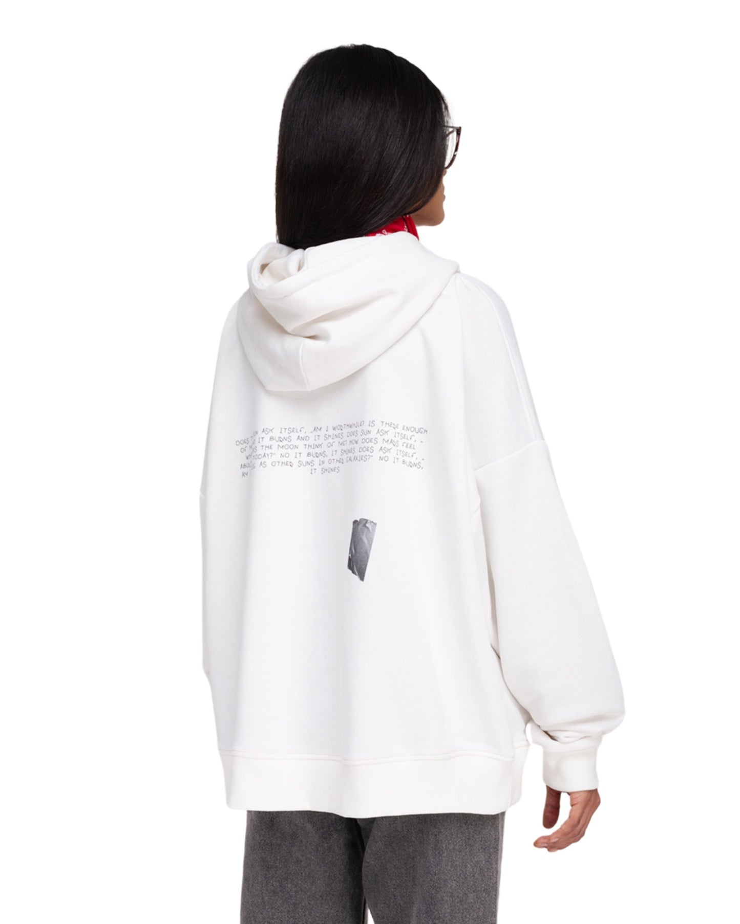 «The sun» Hoodie In White