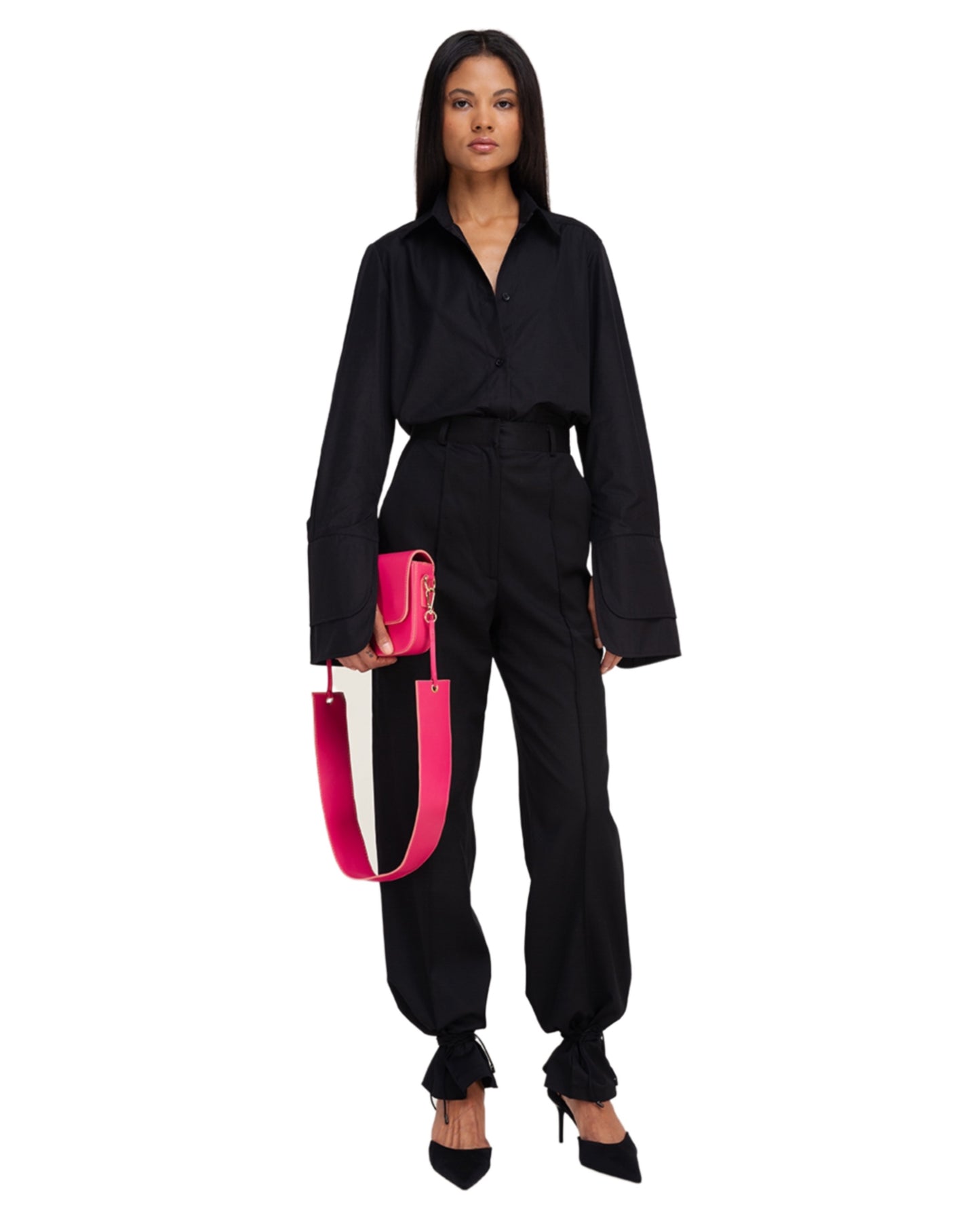 Double Cuff Shirt In Black