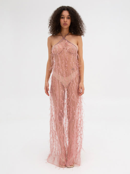 Dress With Feathers
