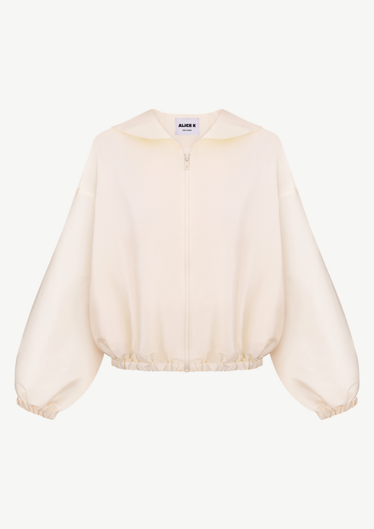 "Miss Alice K" Bomber In Ecru