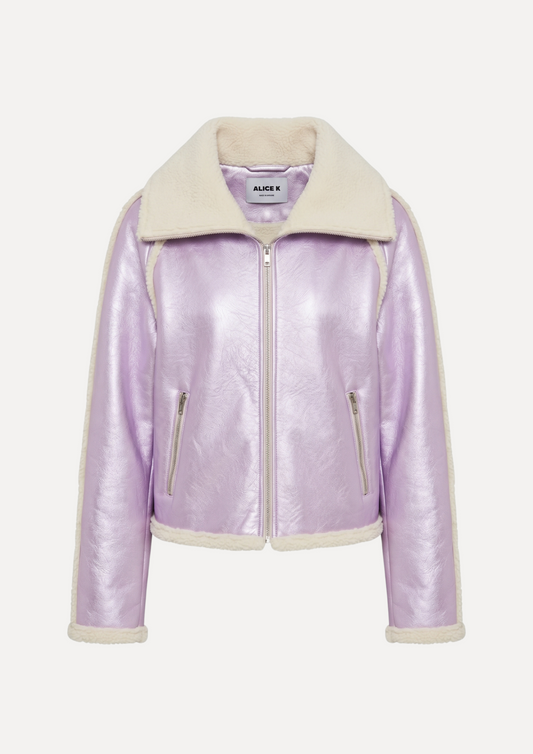 Eco-leather coat