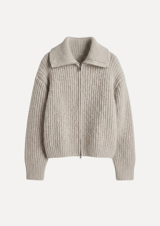 Wool Cardigan In Ivory