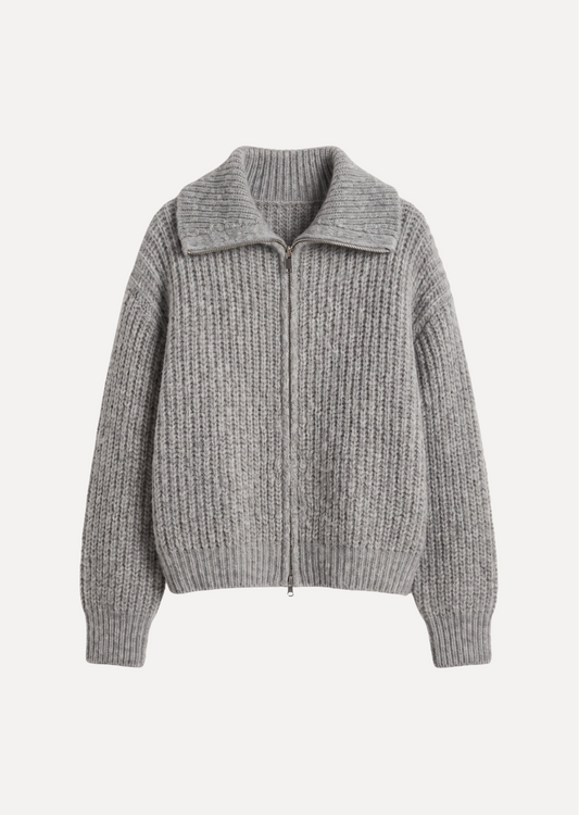 Wool Cardigan In Gray