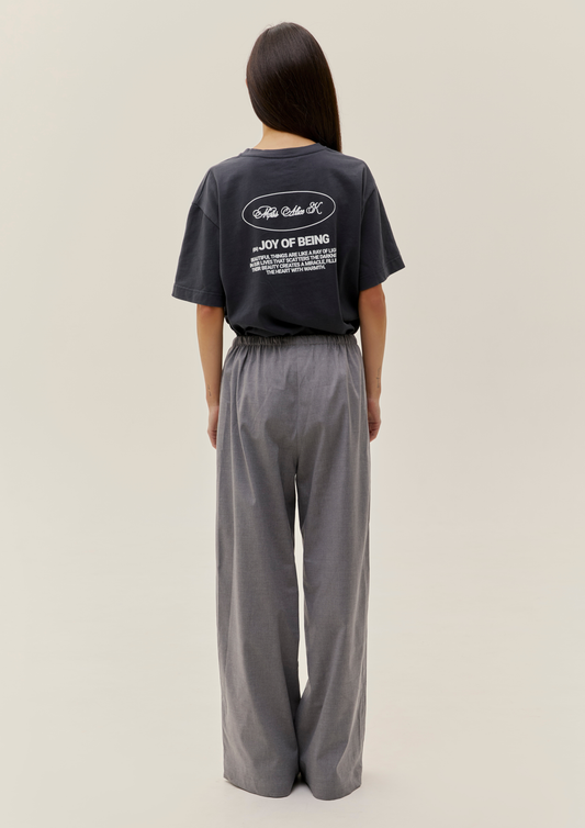 Gray Wool Blend Trousers