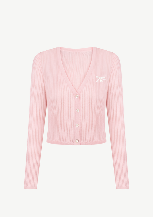 Knitted Cardigan In Pink