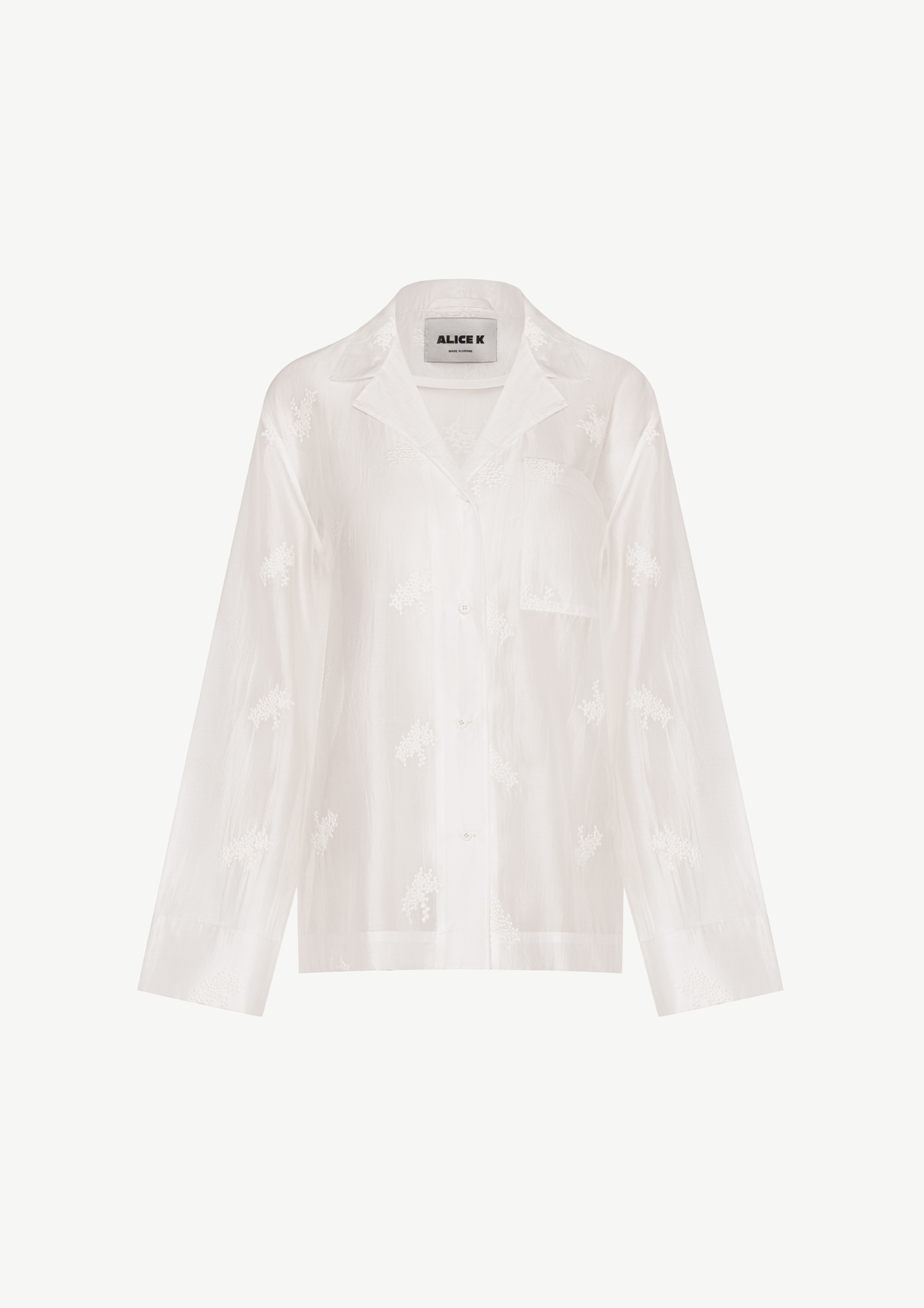 A Semi-Sheer Shirt In White