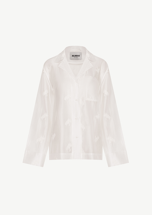 A Semi-Sheer Shirt In White