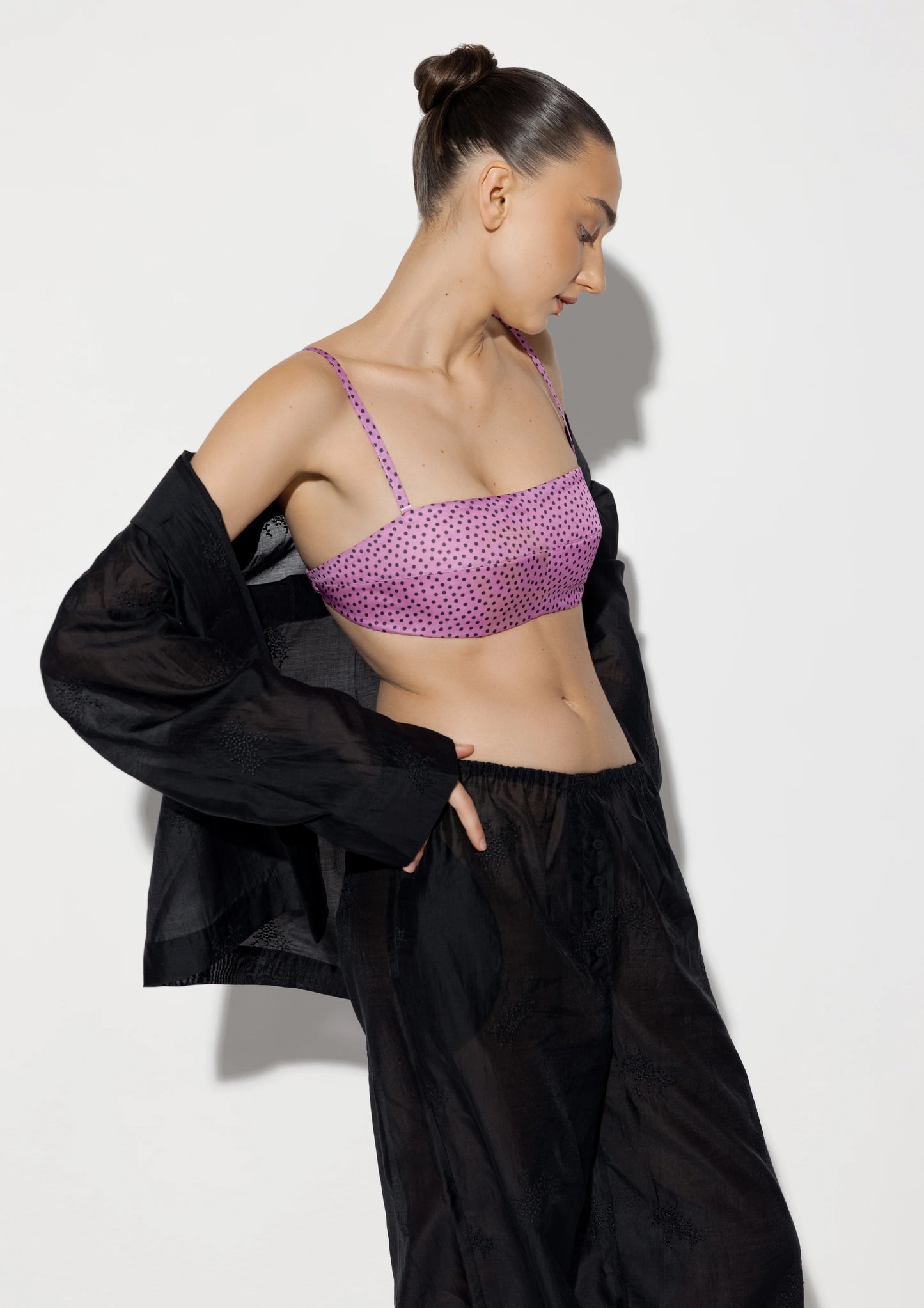 Silk Polka-Dot Top