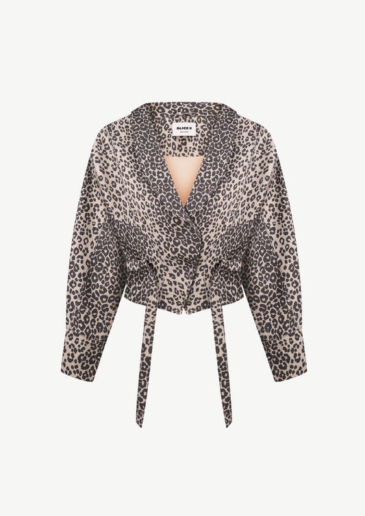 Leopard Denim Jacket