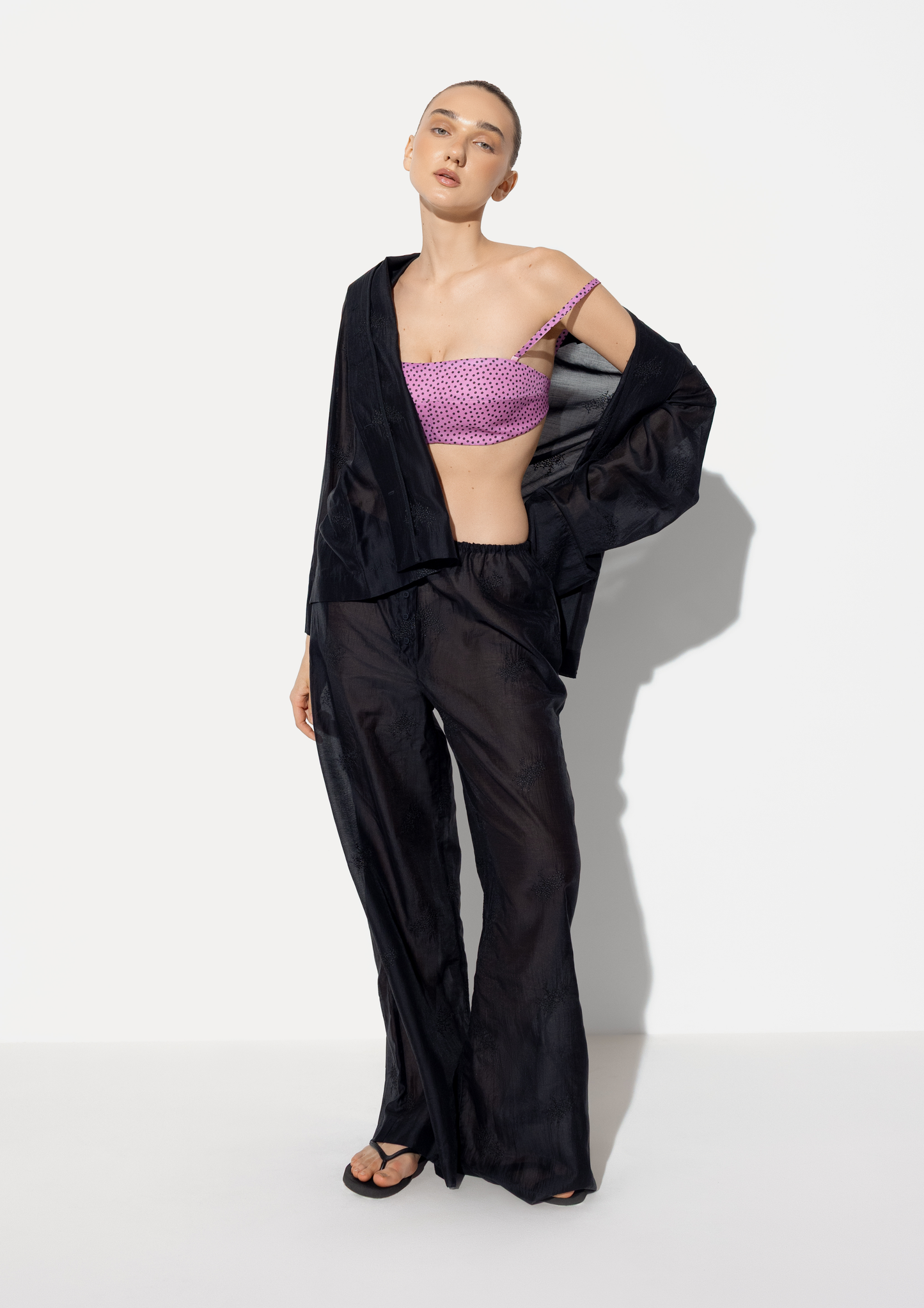 Sheer Pants In Black