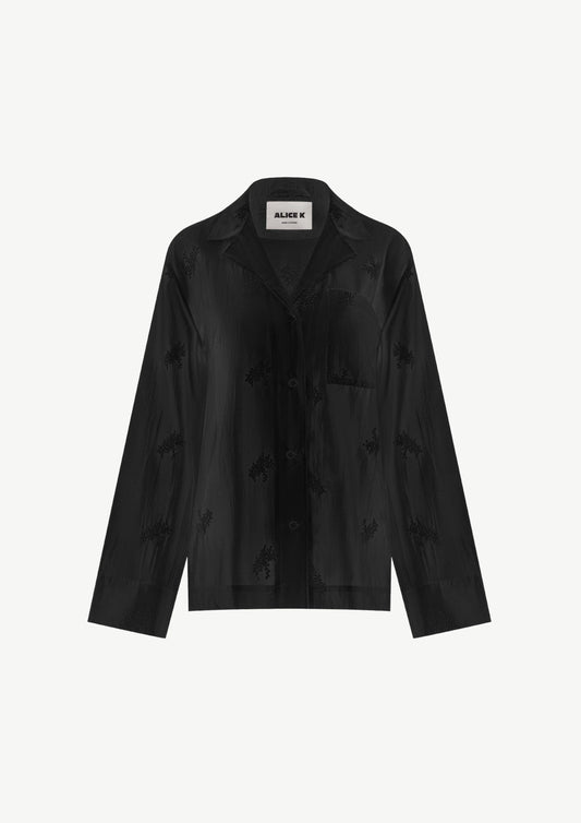 A Semi-Sheer Shirt In Black