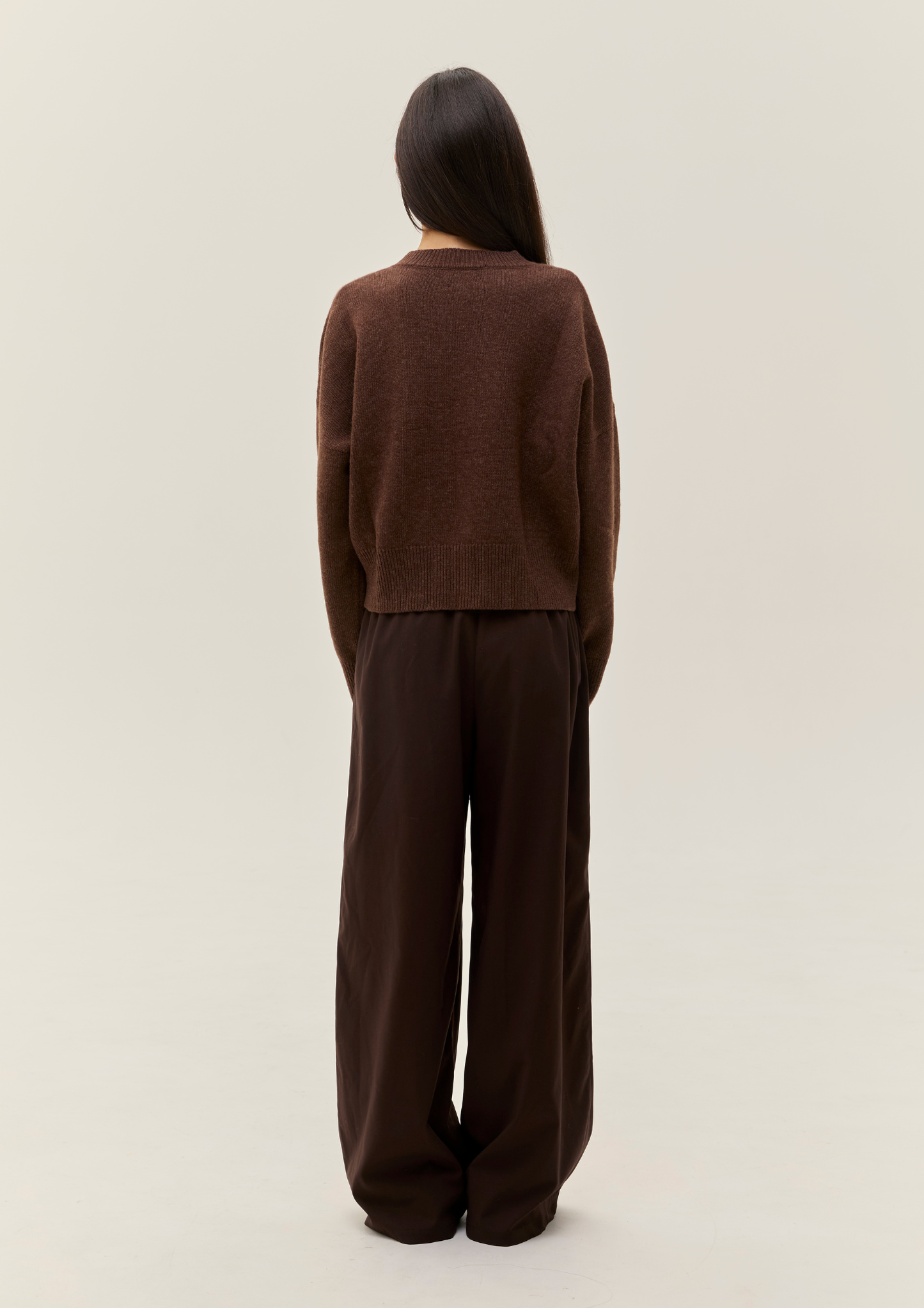 Lambswool Sweater In Brown