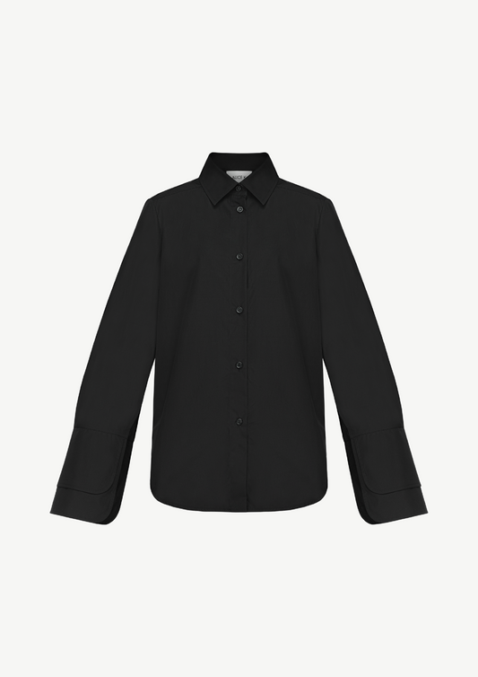 Double Cuff Shirt In Black