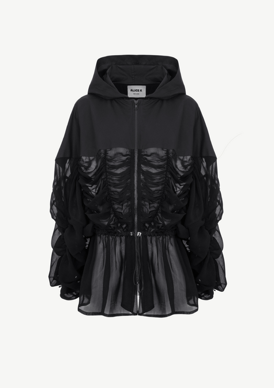 Chiffon Cape In Black