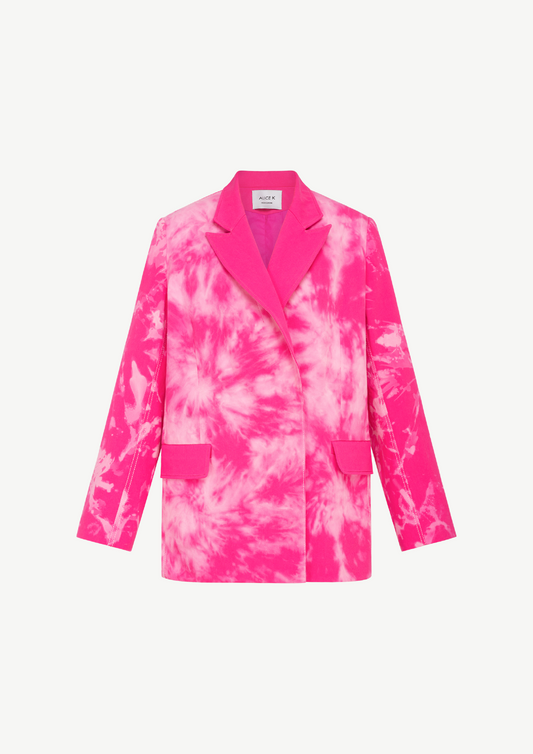 Tie Dye Denim Blazer