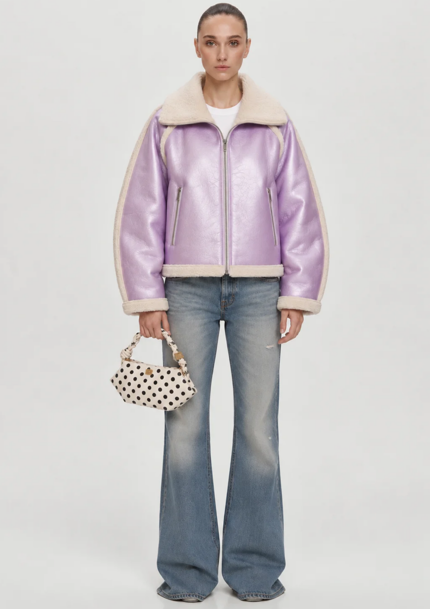 Eco-leather coat