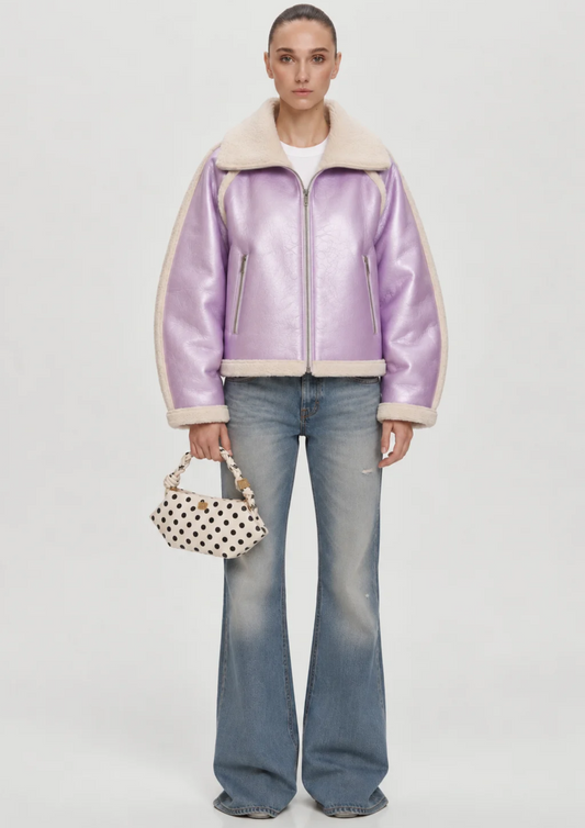 Eco-leather coat